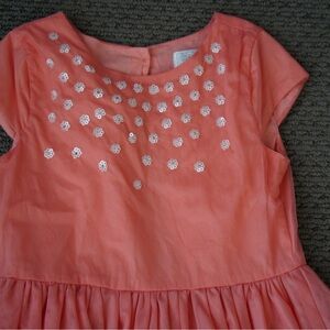 Gymboree Coral Dress with White Floral Details